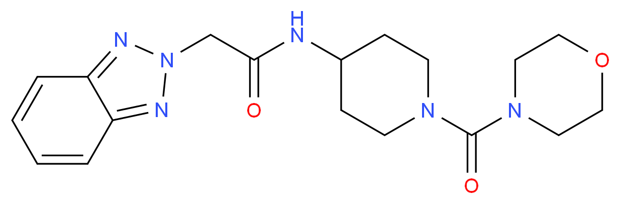2-(2H-1,2,3-benzotriazol-2-yl)-N-[1-(morpholin-4-ylcarbonyl)piperidin-4-yl]acetamide_Molecular_structure_CAS_)