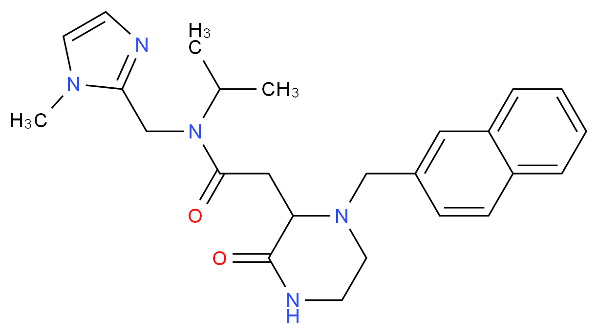 N-isopropyl-N-[(1-methyl-1H-imidazol-2-yl)methyl]-2-[1-(2-naphthylmethyl)-3-oxo-2-piperazinyl]acetamide_Molecular_structure_CAS_)