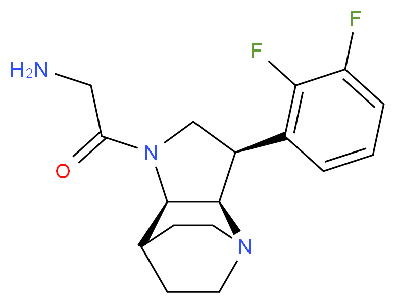 2-[(3R*,3aR*,7aR*)-3-(2,3-difluorophenyl)hexahydro-4,7-ethanopyrrolo[3,2-b]pyridin-1(2H)-yl]-2-oxoethanamine_Molecular_structure_CAS_)