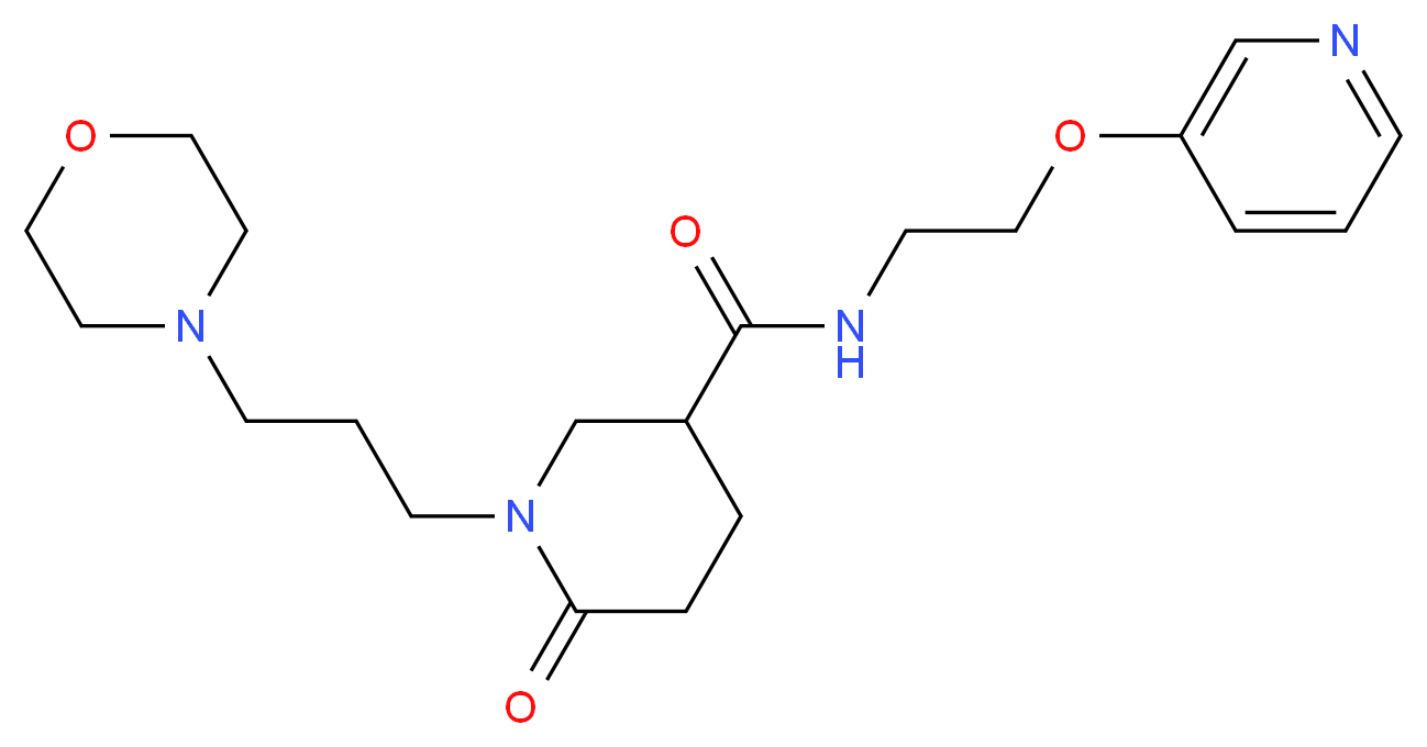 1-[3-(4-morpholinyl)propyl]-6-oxo-N-[2-(3-pyridinyloxy)ethyl]-3-piperidinecarboxamide_Molecular_structure_CAS_)