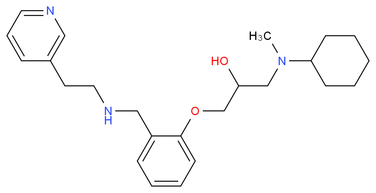 1-[cyclohexyl(methyl)amino]-3-[2-({[2-(3-pyridinyl)ethyl]amino}methyl)phenoxy]-2-propanol_Molecular_structure_CAS_)
