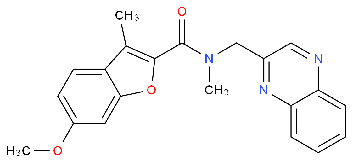 6-methoxy-N,3-dimethyl-N-(2-quinoxalinylmethyl)-1-benzofuran-2-carboxamide_Molecular_structure_CAS_)