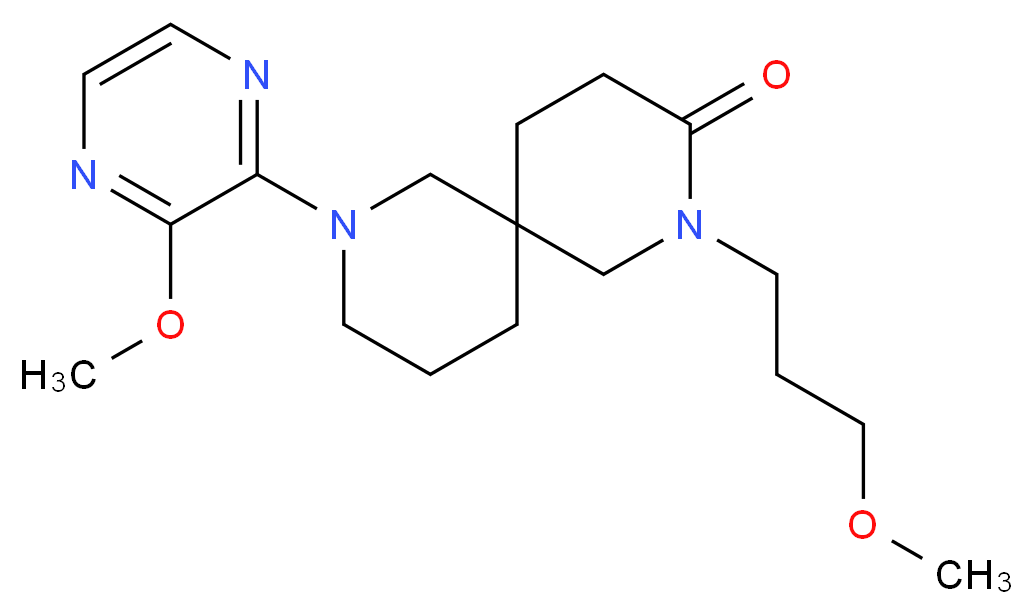 2-(3-methoxypropyl)-8-(3-methoxy-2-pyrazinyl)-2,8-diazaspiro[5.5]undecan-3-one_Molecular_structure_CAS_)