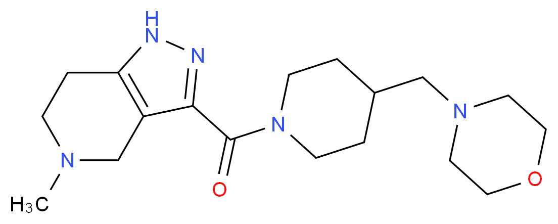 5-methyl-3-{[4-(4-morpholinylmethyl)-1-piperidinyl]carbonyl}-4,5,6,7-tetrahydro-1H-pyrazolo[4,3-c]pyridine_Molecular_structure_CAS_)