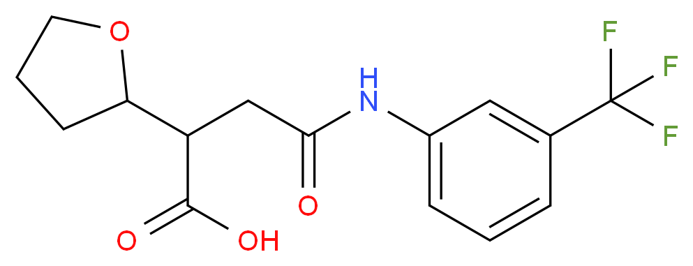 2-(Tetrahydro-furan-2-yl)-N-(3-trifluoromethyl-phenyl)-succinamic acid_Molecular_structure_CAS_)