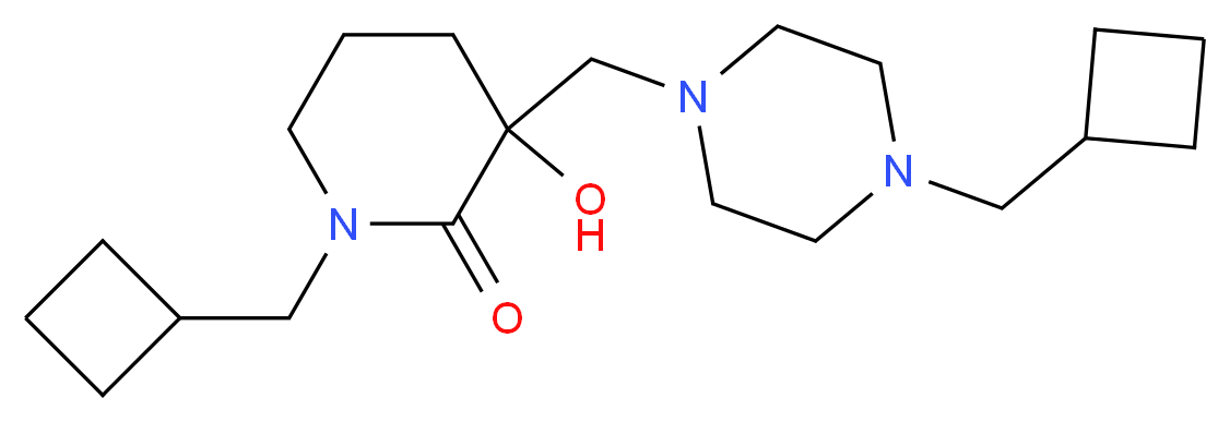 1-(cyclobutylmethyl)-3-{[4-(cyclobutylmethyl)-1-piperazinyl]methyl}-3-hydroxy-2-piperidinone_Molecular_structure_CAS_)