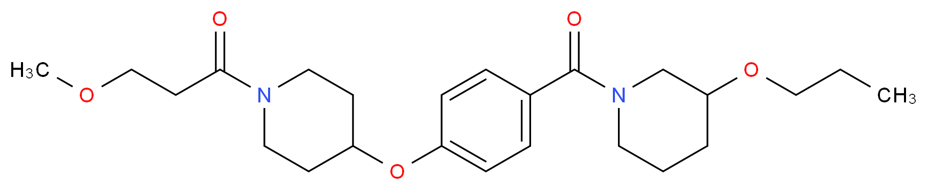 1-(4-{[1-(3-methoxypropanoyl)-4-piperidinyl]oxy}benzoyl)-3-propoxypiperidine_Molecular_structure_CAS_)