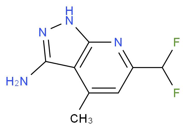 6-(Difluoromethyl)-4-methyl-1H-pyrazolo[3,4-b]-pyridin-3-amine_Molecular_structure_CAS_925146-05-0)