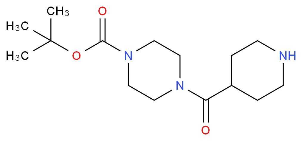 tert-butyl 4-[(piperidin-4-yl)carbonyl]piperazine-1-carboxylate_Molecular_structure_CAS_)