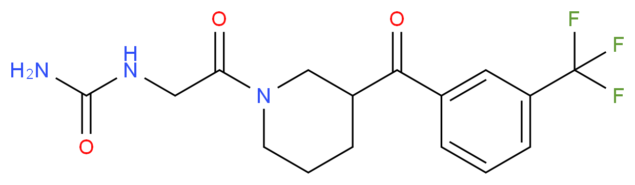 N-(2-oxo-2-{3-[3-(trifluoromethyl)benzoyl]piperidin-1-yl}ethyl)urea (non-preferred name)_Molecular_structure_CAS_)