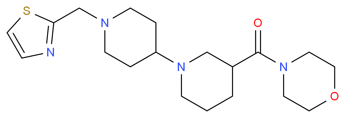 3-(morpholin-4-ylcarbonyl)-1'-(1,3-thiazol-2-ylmethyl)-1,4'-bipiperidine_Molecular_structure_CAS_)