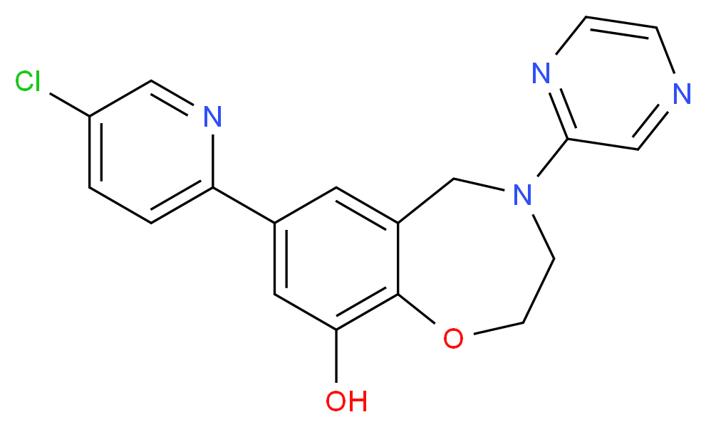 7-(5-chloropyridin-2-yl)-4-pyrazin-2-yl-2,3,4,5-tetrahydro-1,4-benzoxazepin-9-ol_Molecular_structure_CAS_)