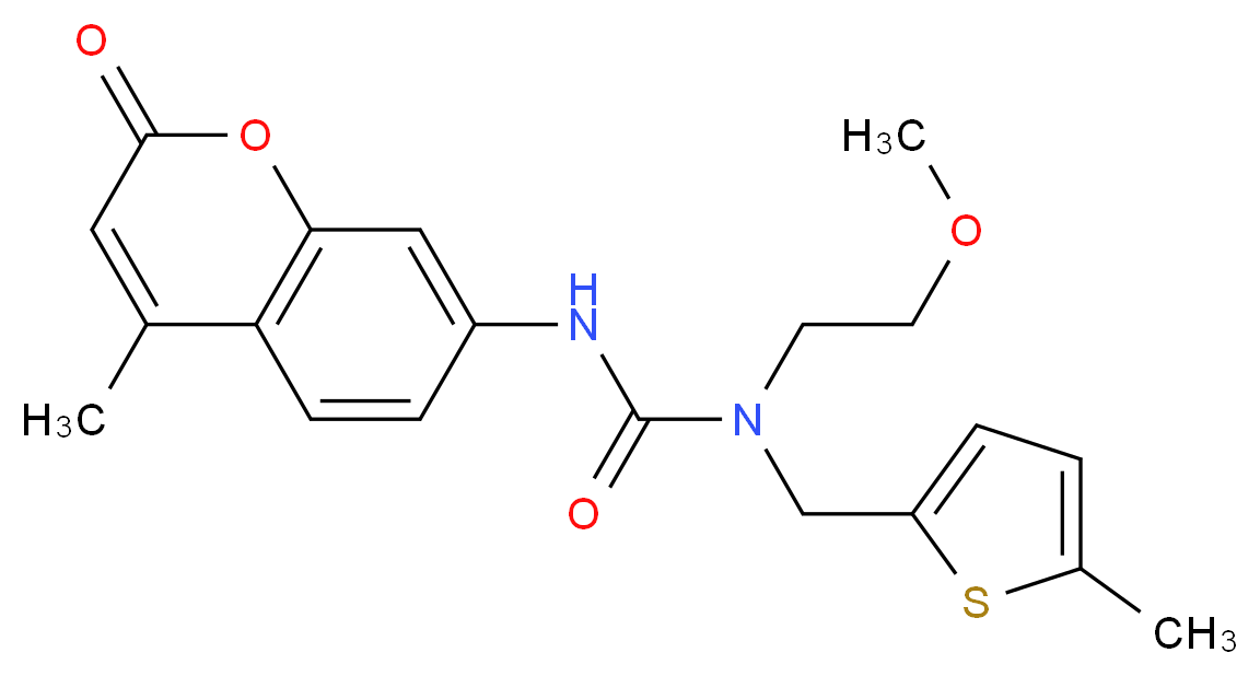 N-(2-methoxyethyl)-N'-(4-methyl-2-oxo-2H-chromen-7-yl)-N-[(5-methyl-2-thienyl)methyl]urea_Molecular_structure_CAS_)