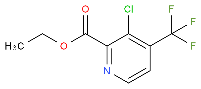 Ethyl 3-chloro-4-(trifluoromethyl)-2-pyridinecarboxylate_Molecular_structure_CAS_)