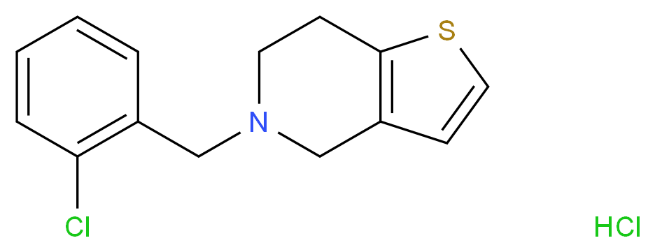 5-(2-chlorobenzyl)-4,5,6,7-tetrahydrothieno[3,2-c]pyridine hydrochloride_Molecular_structure_CAS_)