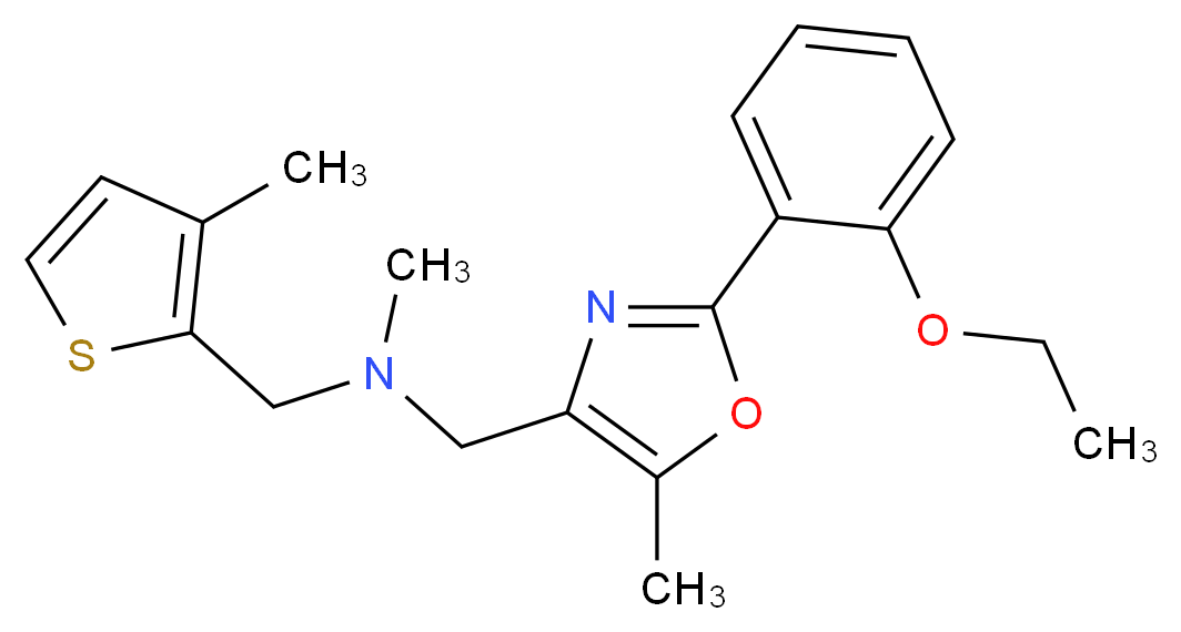 1-[2-(2-ethoxyphenyl)-5-methyl-1,3-oxazol-4-yl]-N-methyl-N-[(3-methyl-2-thienyl)methyl]methanamine_Molecular_structure_CAS_)