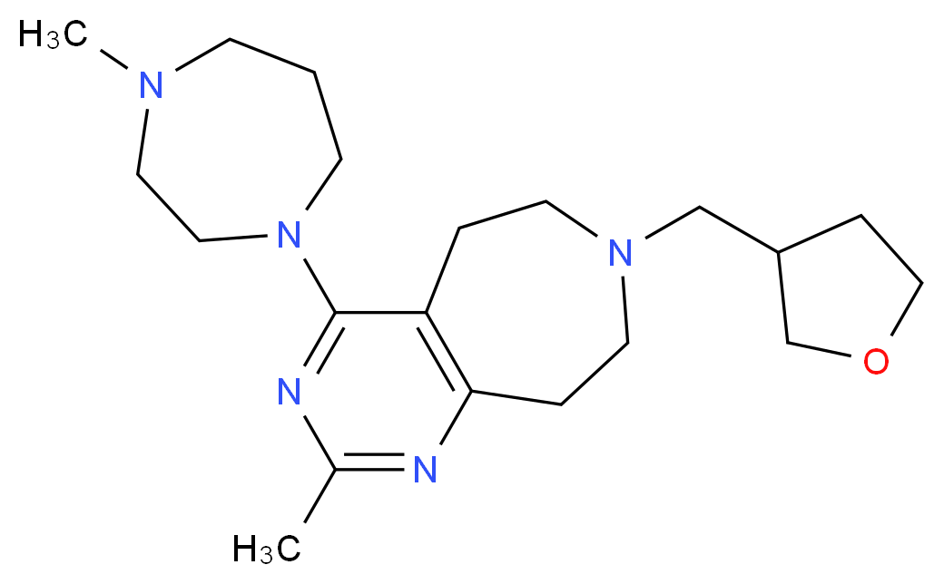 2-methyl-4-(4-methyl-1,4-diazepan-1-yl)-7-(tetrahydrofuran-3-ylmethyl)-6,7,8,9-tetrahydro-5H-pyrimido[4,5-d]azepine_Molecular_structure_CAS_)