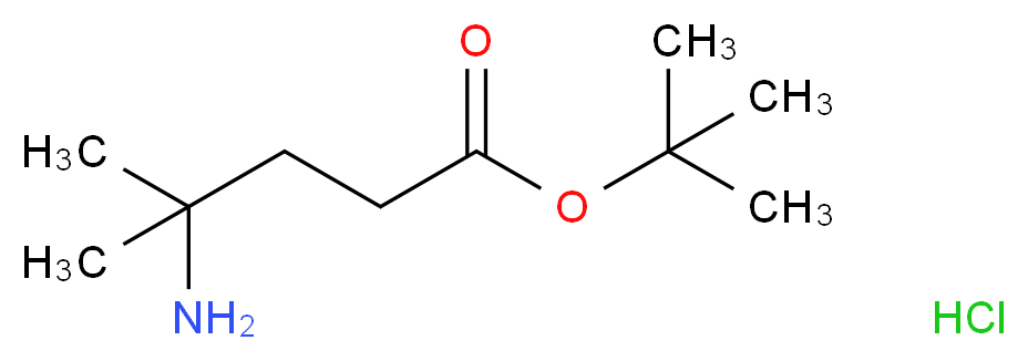 tert-butyl 4-amino-4-methylpentanoate hydrochloride_Molecular_structure_CAS_)