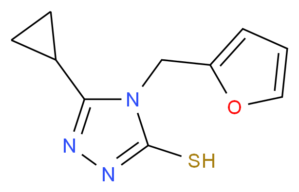 5-cyclopropyl-4-(2-furylmethyl)-4H-1,2,4-triazole-3-thiol_Molecular_structure_CAS_)