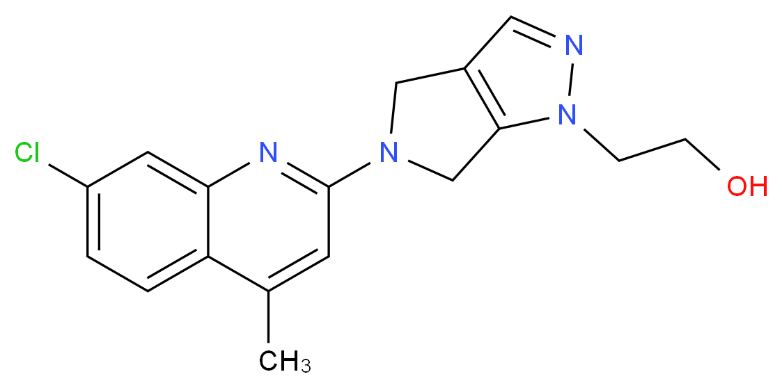 2-[5-(7-chloro-4-methylquinolin-2-yl)-5,6-dihydropyrrolo[3,4-c]pyrazol-1(4H)-yl]ethanol_Molecular_structure_CAS_)