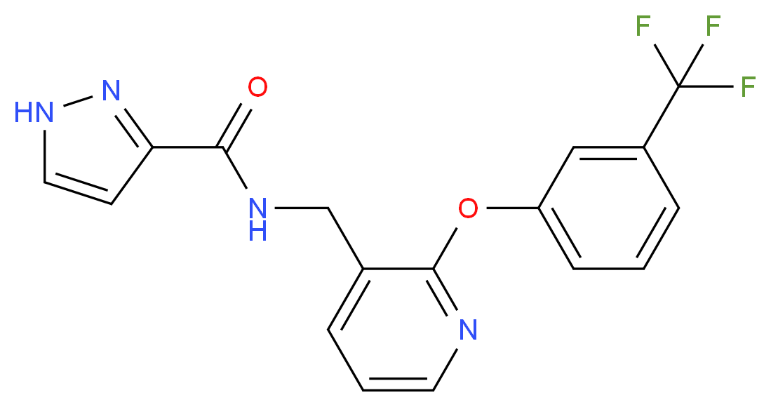 N-({2-[3-(trifluoromethyl)phenoxy]pyridin-3-yl}methyl)-1H-pyrazole-3-carboxamide_Molecular_structure_CAS_)