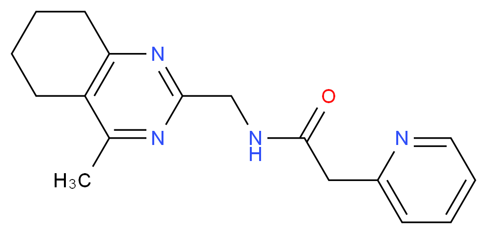 N-[(4-methyl-5,6,7,8-tetrahydroquinazolin-2-yl)methyl]-2-pyridin-2-ylacetamide_Molecular_structure_CAS_)