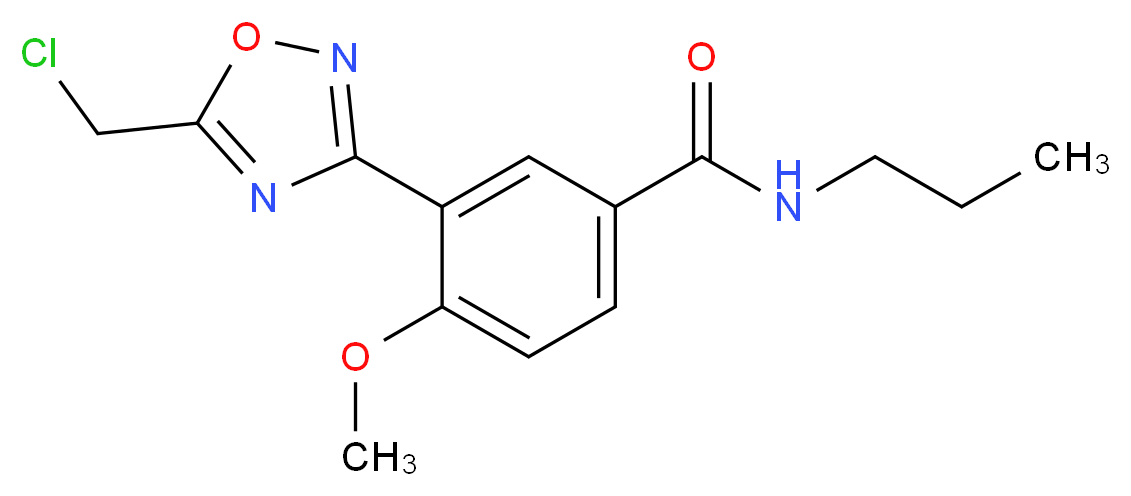 3-[5-(Chloromethyl)-1,2,4-oxadiazol-3-yl]-4-methoxy-N-propylbenzamide_Molecular_structure_CAS_)