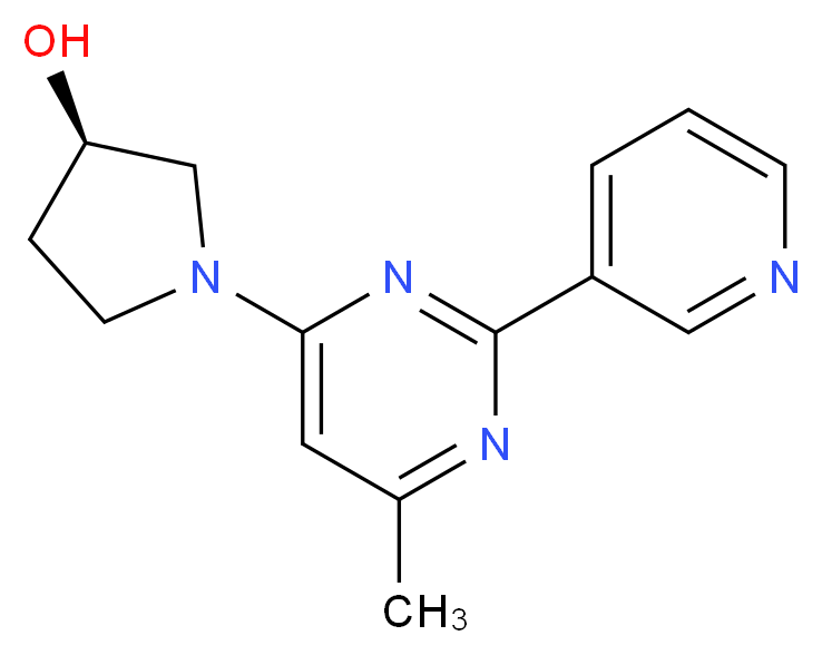 (3R)-1-(6-methyl-2-pyridin-3-ylpyrimidin-4-yl)pyrrolidin-3-ol_Molecular_structure_CAS_)