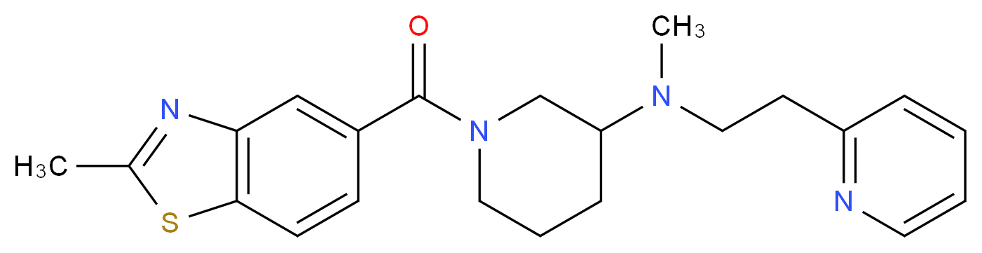 N-methyl-1-[(2-methyl-1,3-benzothiazol-5-yl)carbonyl]-N-[2-(2-pyridinyl)ethyl]-3-piperidinamine_Molecular_structure_CAS_)