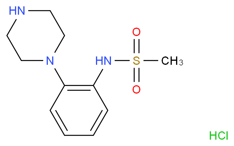 N-[2-(Piperazin-1-yl)phenyl]methylsulphonamide hydrochloride_Molecular_structure_CAS_199105-19-6)