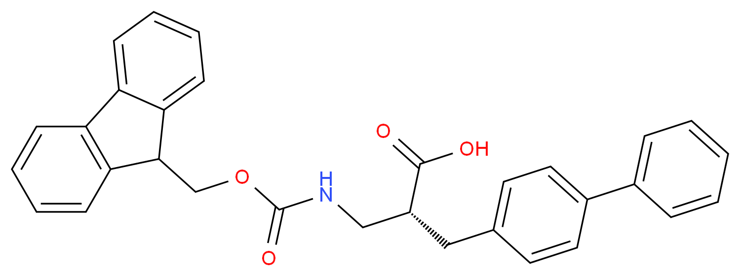 (R)-3-BIPHENYL-4-YL-2-[(9H-FLUOREN-9-YLMETHOXYCARBONYLAMINO)-METHYL]-PROPIONIC ACID_Molecular_structure_CAS_)