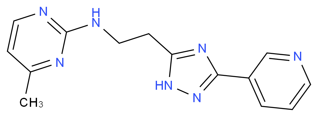 4-methyl-N-[2-(3-pyridin-3-yl-1H-1,2,4-triazol-5-yl)ethyl]pyrimidin-2-amine_Molecular_structure_CAS_)