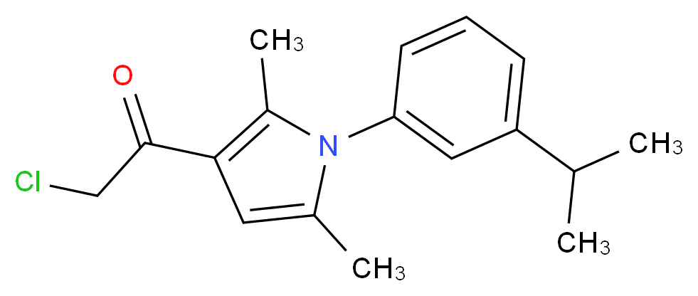 2-chloro-1-[1-(3-isopropylphenyl)-2,5-dimethyl-1H-pyrrol-3-yl]ethanone_Molecular_structure_CAS_)