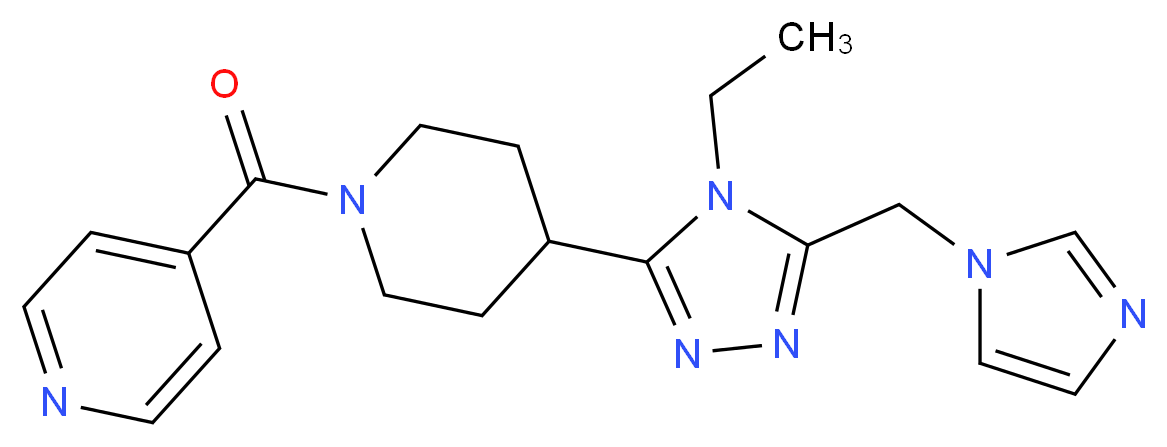 4-({4-[4-ethyl-5-(1H-imidazol-1-ylmethyl)-4H-1,2,4-triazol-3-yl]piperidin-1-yl}carbonyl)pyridine_Molecular_structure_CAS_)