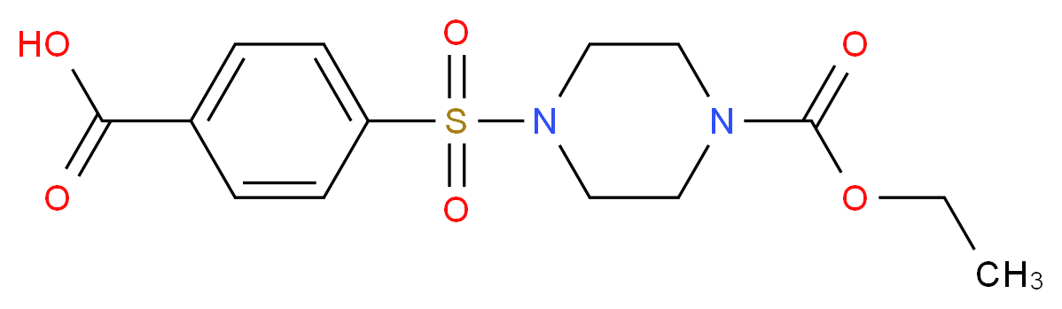4-(4-Carboxy-benzenesulfonyl)-piperazine-1-carboxylic acid ethyl ester_Molecular_structure_CAS_)