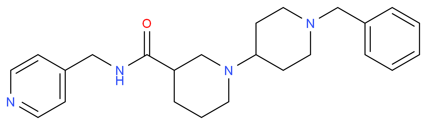 1'-benzyl-N-(4-pyridinylmethyl)-1,4'-bipiperidine-3-carboxamide_Molecular_structure_CAS_)