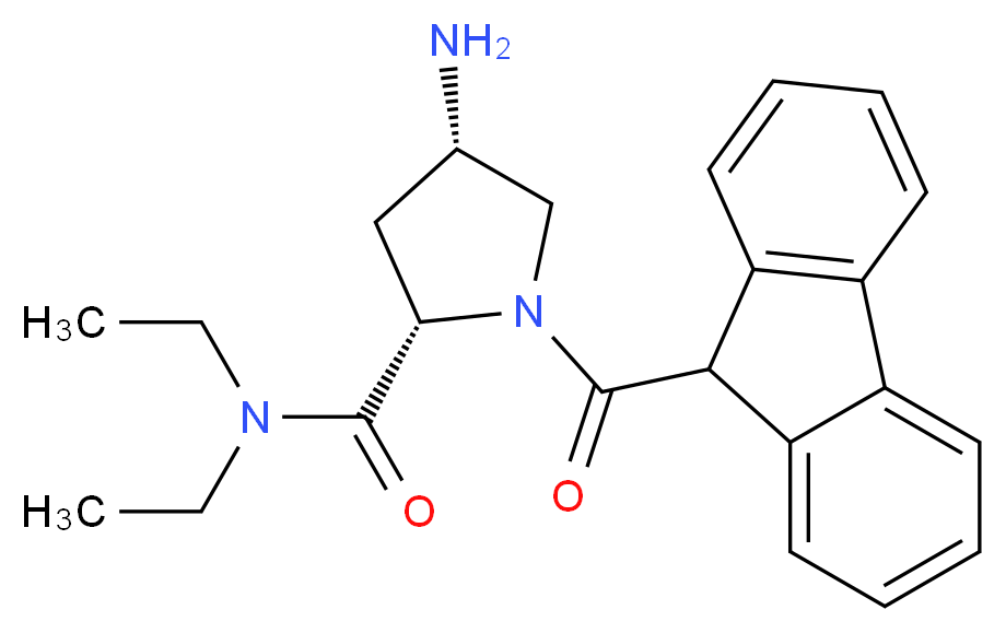 (4S)-4-amino-N,N-diethyl-1-(9H-fluoren-9-ylcarbonyl)-L-prolinamide_Molecular_structure_CAS_)