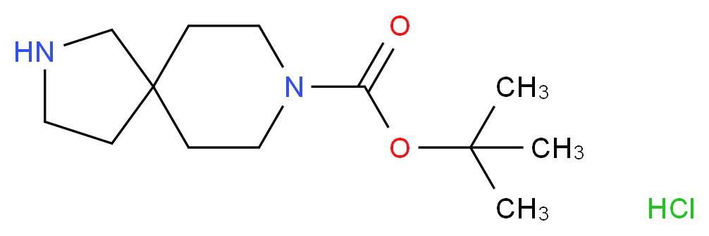 tert-Butyl 2,8-diazaspiro[4.5]decane-8-carboxylate hydrochloride_Molecular_structure_CAS_851325-42-3)