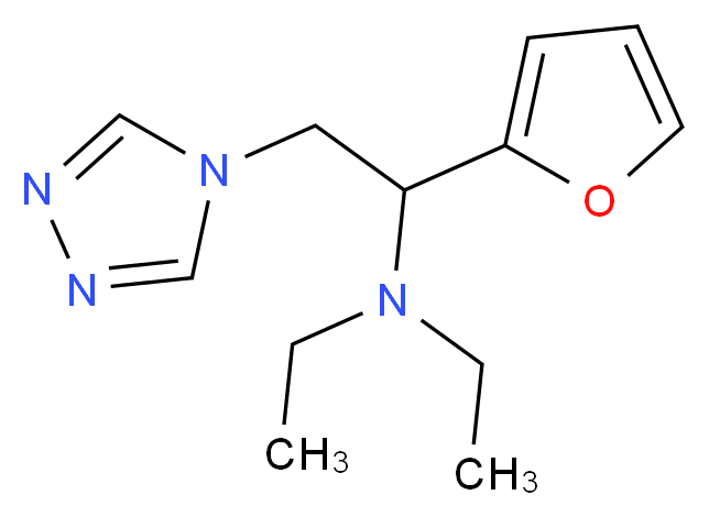 N,N-diethyl-1-(2-furyl)-2-(4H-1,2,4-triazol-4-yl)ethanamine_Molecular_structure_CAS_)