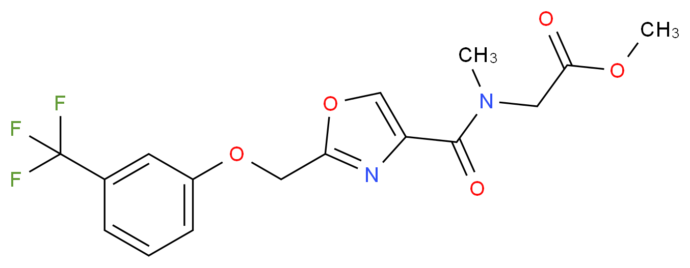 methyl N-methyl-N-[(2-{[3-(trifluoromethyl)phenoxy]methyl}-1,3-oxazol-4-yl)carbonyl]glycinate_Molecular_structure_CAS_)