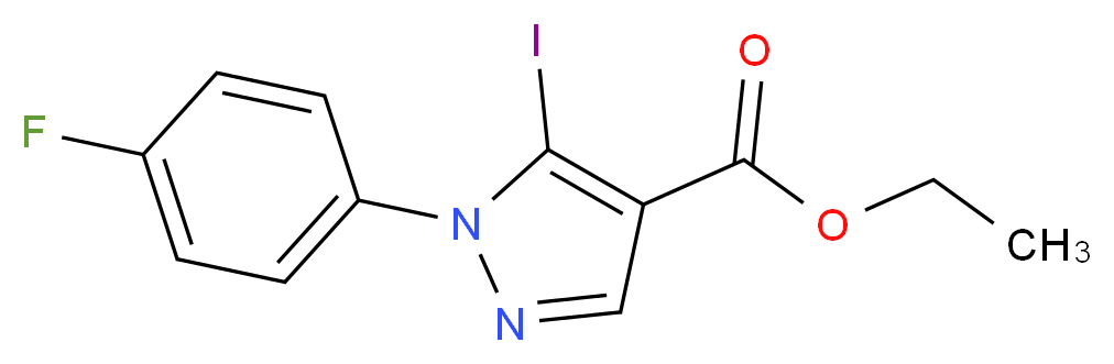 Ethyl 1-(4-fluorophenyl)-5-iodo-1H-pyrazole-4-carboxylate_Molecular_structure_CAS_)