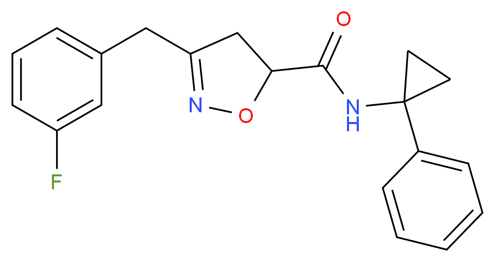 3-(3-fluorobenzyl)-N-(1-phenylcyclopropyl)-4,5-dihydro-5-isoxazolecarboxamide_Molecular_structure_CAS_)