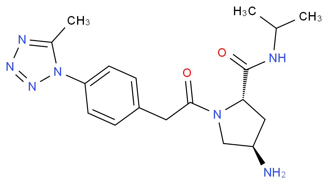 (4R)-4-amino-N-isopropyl-1-{[4-(5-methyl-1H-tetrazol-1-yl)phenyl]acetyl}-L-prolinamide_Molecular_structure_CAS_)