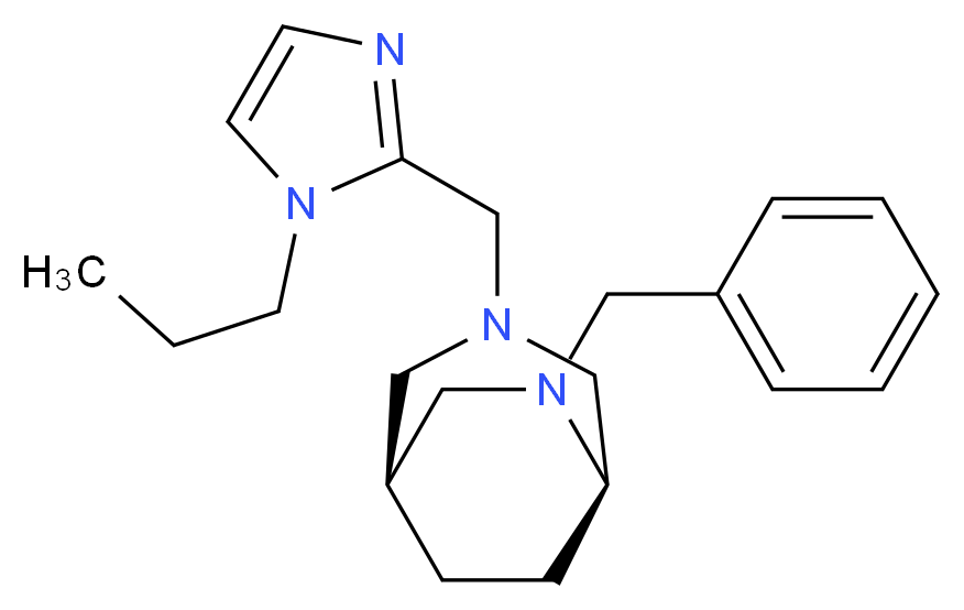 (1S*,5R*)-6-benzyl-3-[(1-propyl-1H-imidazol-2-yl)methyl]-3,6-diazabicyclo[3.2.2]nonane_Molecular_structure_CAS_)