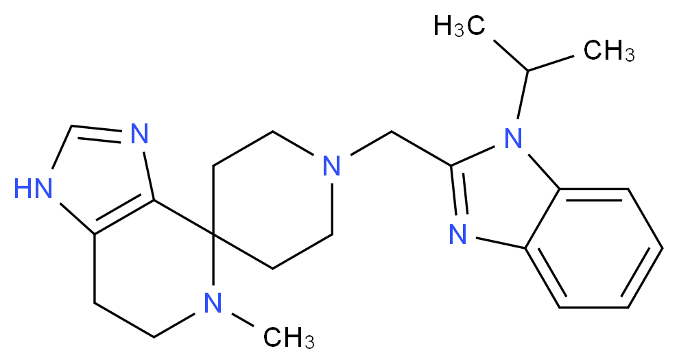 1'-[(1-isopropyl-1H-benzimidazol-2-yl)methyl]-5-methyl-1,5,6,7-tetrahydrospiro[imidazo[4,5-c]pyridine-4,4'-piperidine]_Molecular_structure_CAS_)