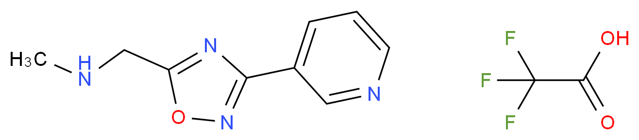 N-Methyl-1-(3-pyridin-3-yl-1,2,4-oxadiazol-5-yl)methanamine trifluoroacetate_Molecular_structure_CAS_)
