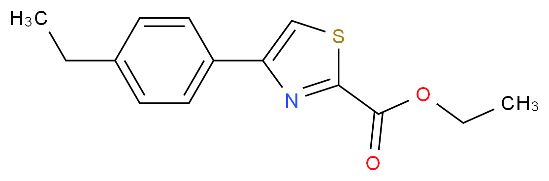 4-(4-ETHYL-PHENYL)-THIAZOLE-2-CARBOXYLIC ACID ETHYL ESTER_Molecular_structure_CAS_)