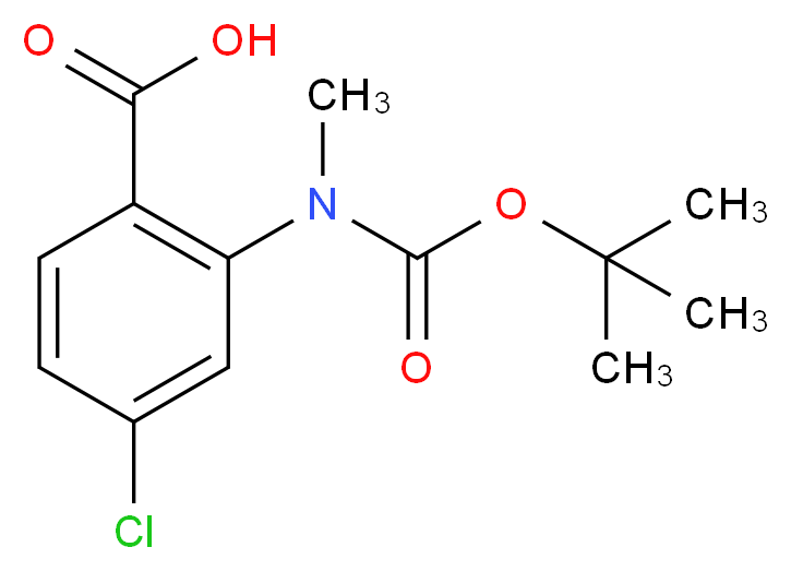 2-(tert-Butoxycarbonyl-methyl-amino)-4-chloro-benzoic acid_Molecular_structure_CAS_886362-06-7)