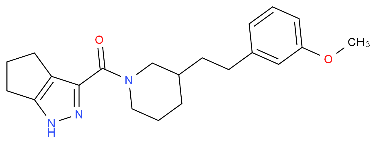 3-({3-[2-(3-methoxyphenyl)ethyl]-1-piperidinyl}carbonyl)-1,4,5,6-tetrahydrocyclopenta[c]pyrazole_Molecular_structure_CAS_)