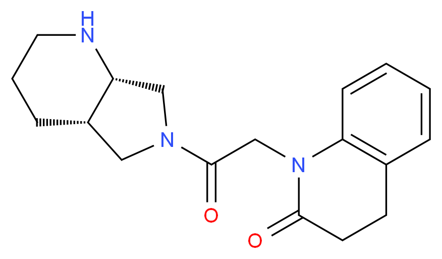 1-{2-[(4aS*,7aS*)-octahydro-6H-pyrrolo[3,4-b]pyridin-6-yl]-2-oxoethyl}-3,4-dihydroquinolin-2(1H)-one_Molecular_structure_CAS_)